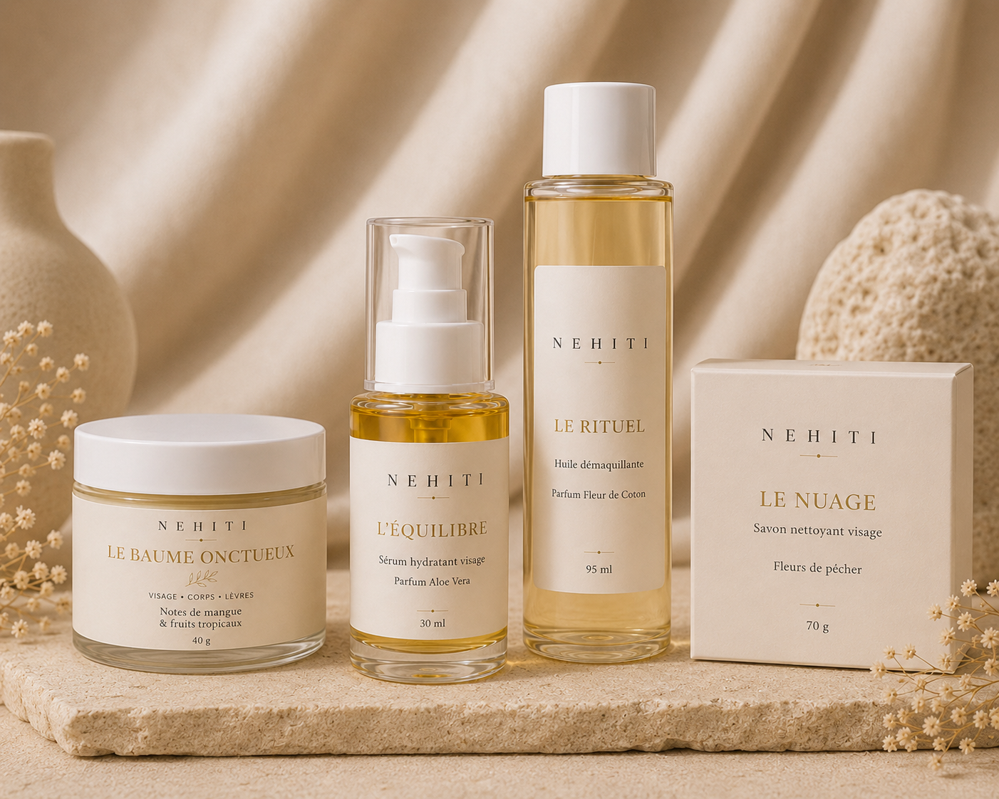 Gamme skincare naturelle Nehiti